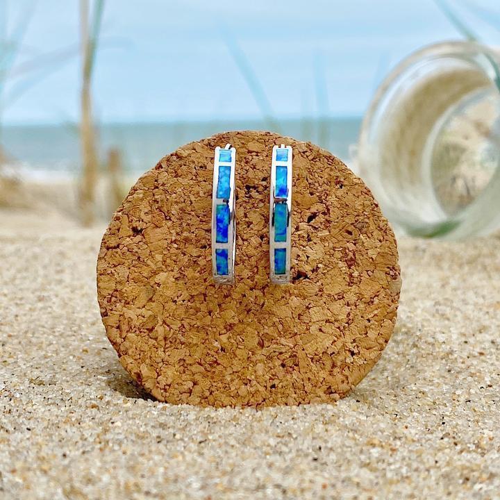 Luxury Silver and Opal Ocean Inspired Earrings